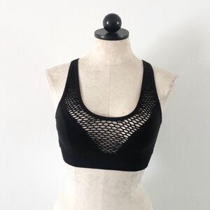 Victoria’s Secret Sport black mesh cross back sports bra activewear work out